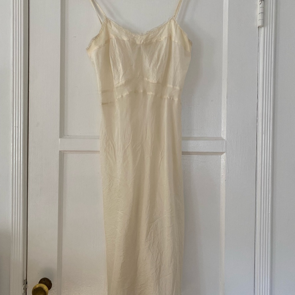 Erica Tanov Cream Silk Lola Slip